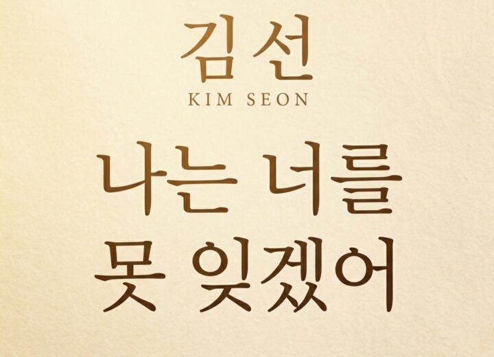 김선 나는너를 못잊겠어 앨범 자켓