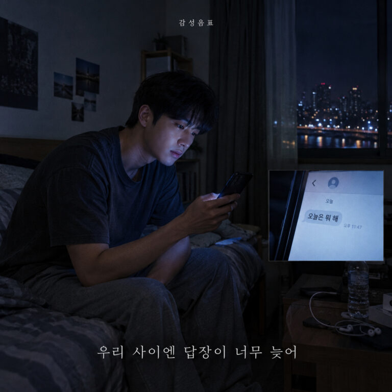감성음표 우리 사이엔 답장이 너무 늦어 앨범 자켓