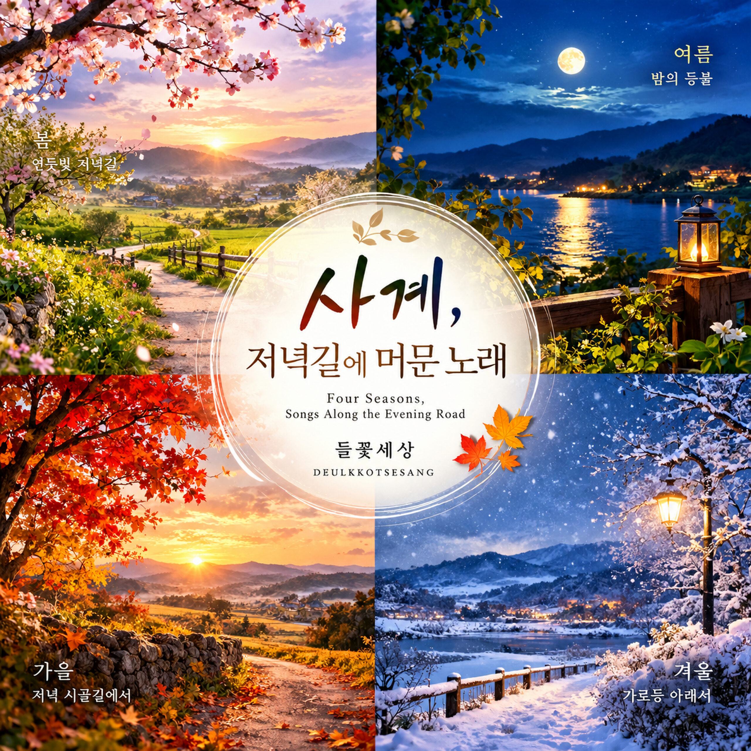 들꽃세상 사계, 저녁길에 머문 노래 앨범 자켓