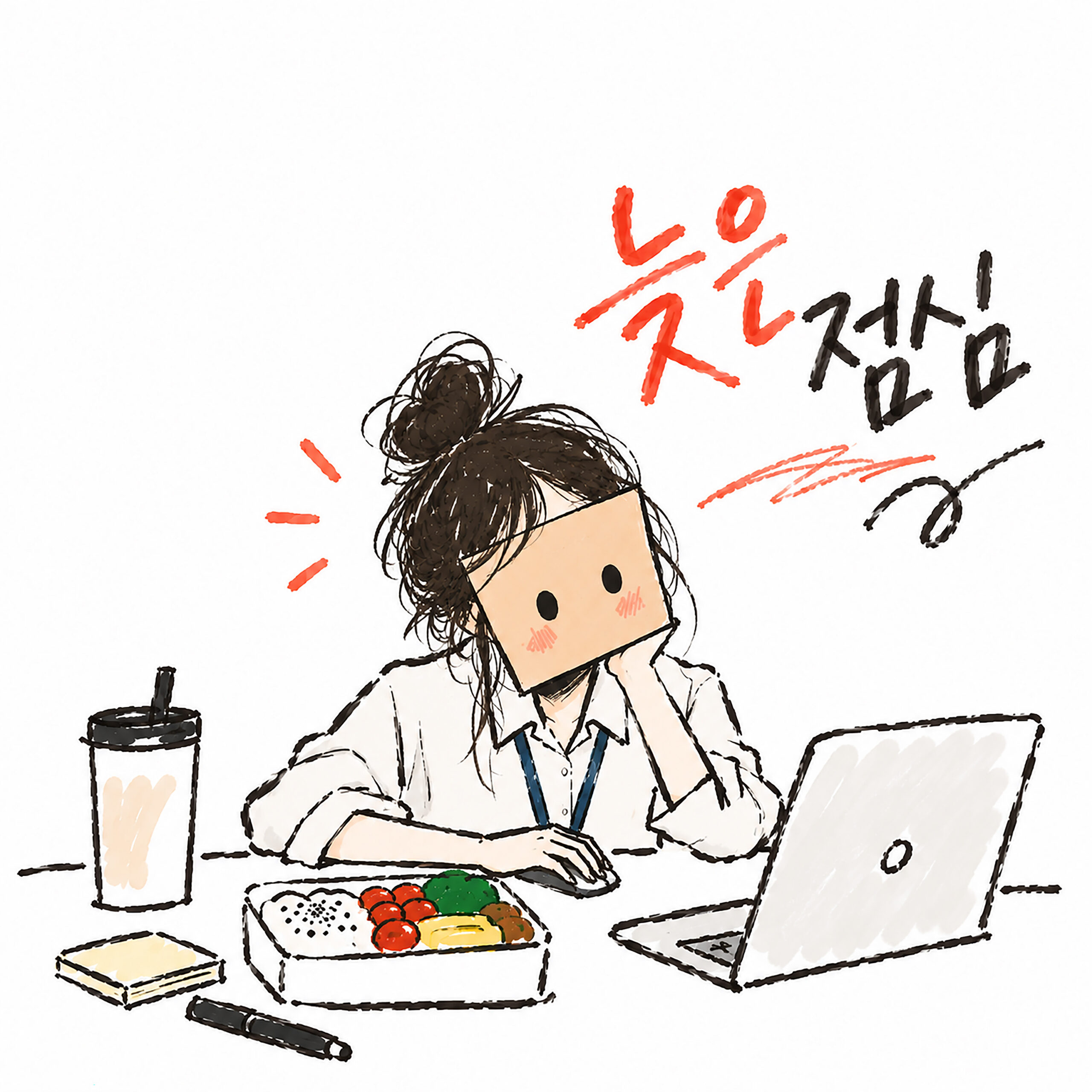 나른한 우체통 늦은 점심 앨범 자켓