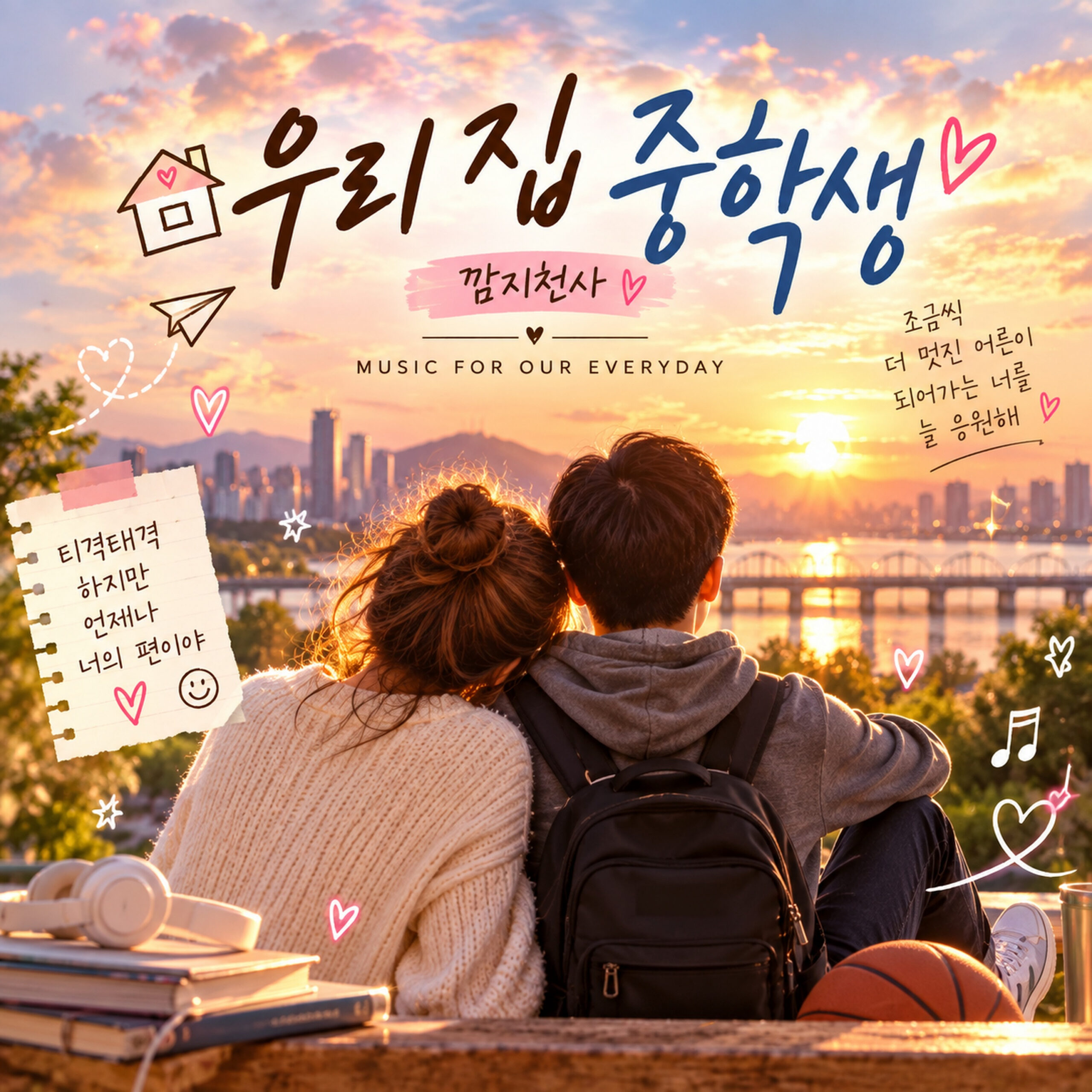 깜지천사 우리 집 중학생 앨범 자켓