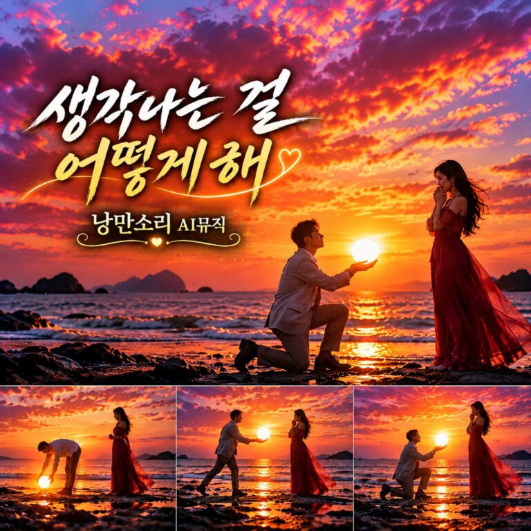 낭만소리 AI 뮤직 생각나는 걸 어떻게 해 앨범 자켓