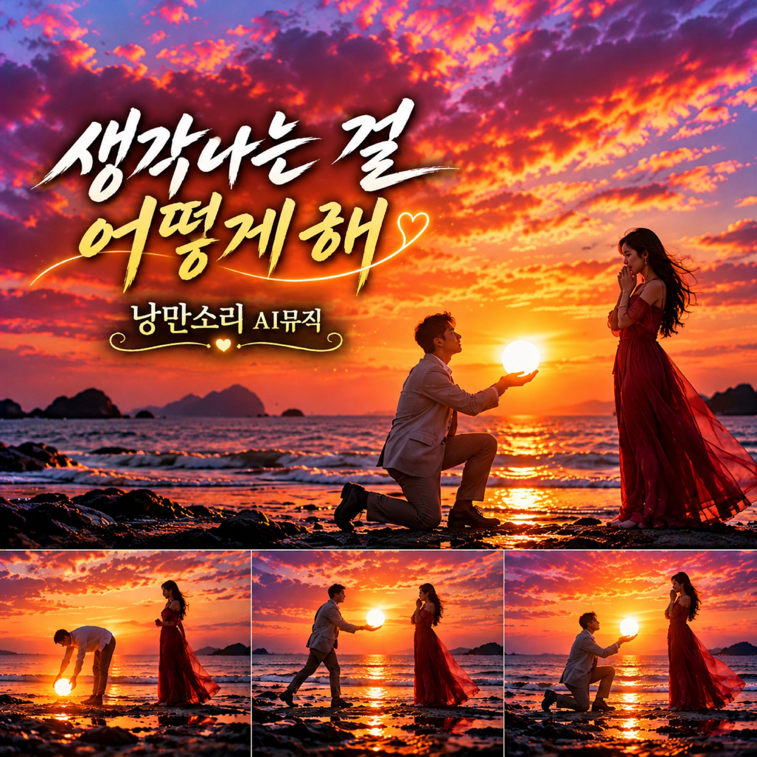 낭만소리 AI 뮤직 생각나는 걸 어떻게 해 앨범 자켓